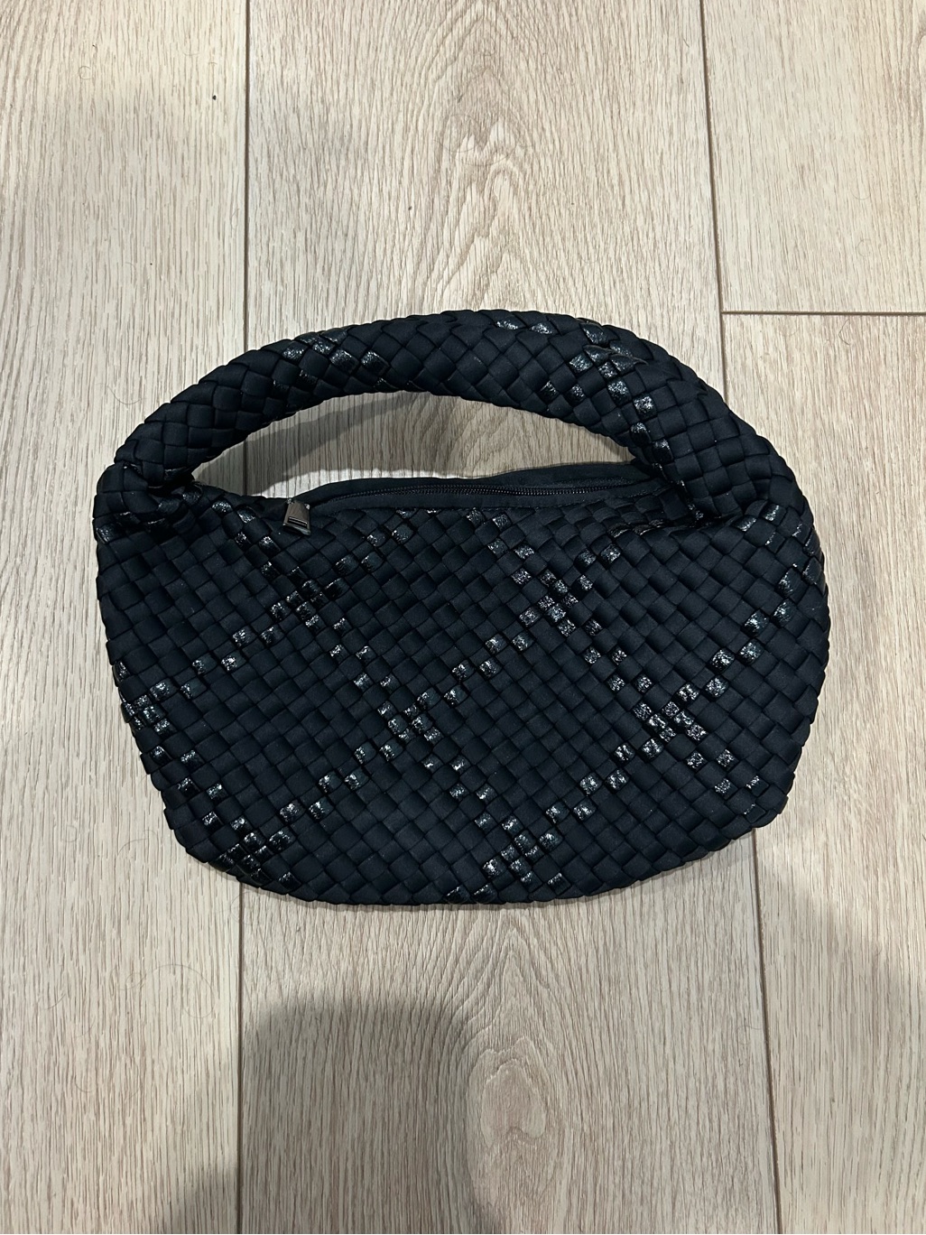 Haute Shore Woven Hobo Bag Carrie Noir Mini Black